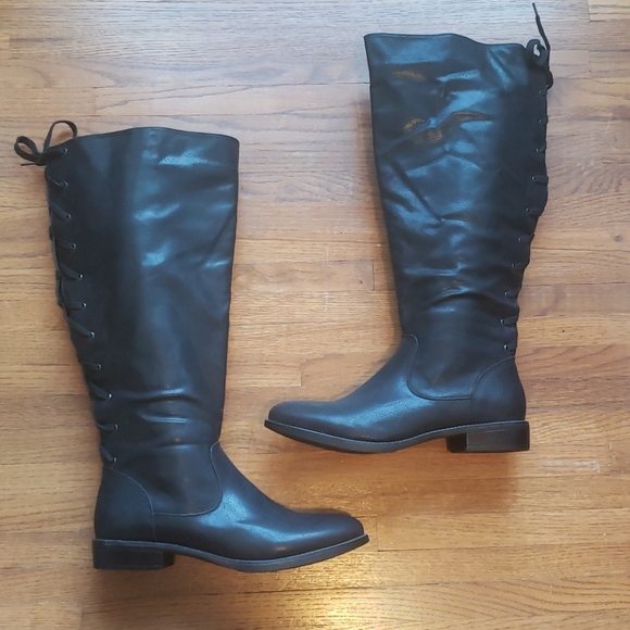 Avenue Shoes - Avenue | Tall Sarita Lace Up Boot | Blk | 12W